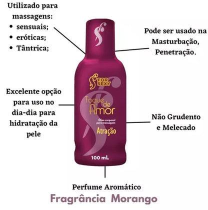 Toque de Amor Sedução Óleo Para Massagem 100 ml For Sexy