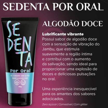 SEDENTA - EDIÇÃO ESPECIAL - GEL COMESTÍVEL 50g - SABOR ALGODÃO DOCE