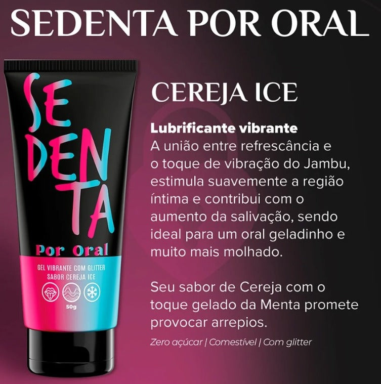 SEDENTA - EDIÇÃO ESPECIAL - GEL COMESTÍVEL 50g - SABOR CEREJA ICE