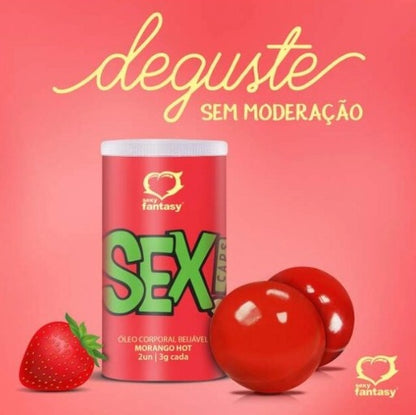 Bolinhas Explosivas Sex Beijaveis Hot Morango