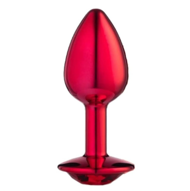 Plug Anal Vermelho Tamanho P Com Pedra