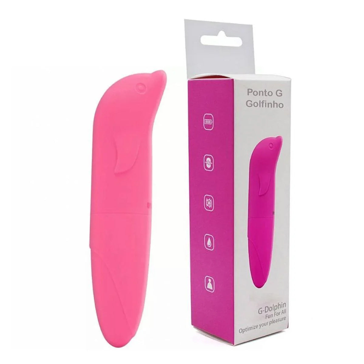 VIBRADOR PONTO G AVELUDADO COM FORMATO GOLFINHO MIESS